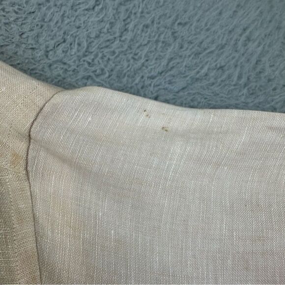 Brooks Brothers Linen Shirt Mens XL Orange Woven Short Sleeve Button Up Beach - Picture 6 of 16